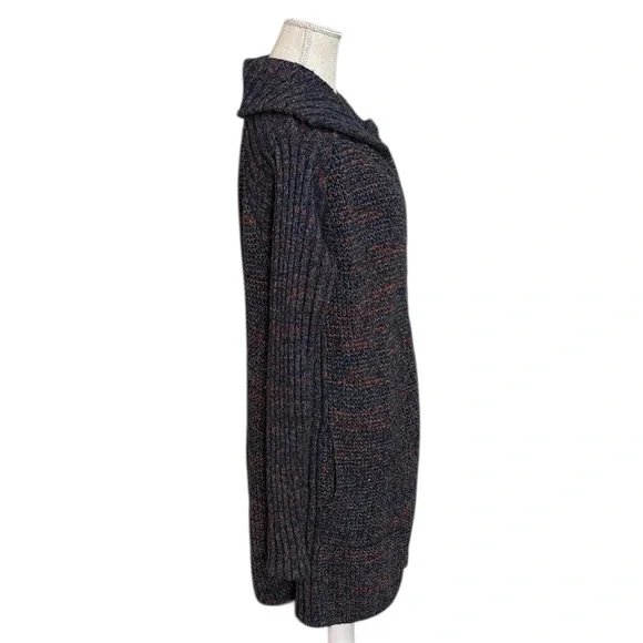 PrAna Full Zip Up Knit Sweater Cardigan Blue Rust Marled Womens L - Picture 3 of 11